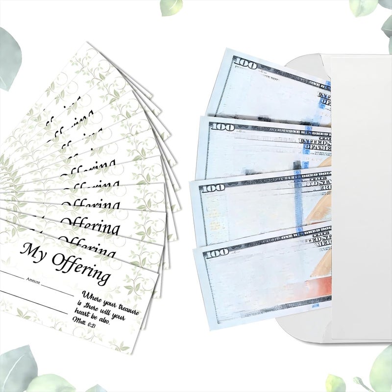 Eaasty 200 Pieces Church Offering Envelopes My Offering Bill Size Envelope Church Tithe Envelopes for Donations, Religious Occasions(Offering Style) - Image 3